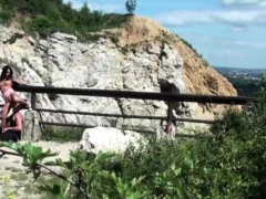 Sucer une bite, Brunette brune, Hd, De plein air, Adolescente