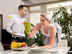 Tussi, Blondine, Blasen, Hd, Muschi, Kurzes haar, Eng