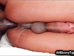 Anal, Noire, Queue, Noir ébène, Hard, Transsexuelle
