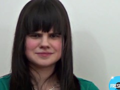 Casting Chubby Brunette with Big Fat Tits POV Fuck by FreshPOV