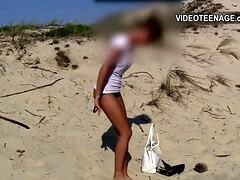 Playa, Morena, Hd, Natural, Al aire libre, Público, Afeitado, Mojado