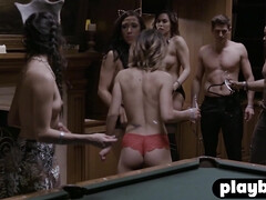 Cul, Nana, Gros cul, Gros seins, Blonde, Brunette brune, Groupe, Lingerie