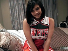 Cowgirl fucking experience with a hot cheerleader Violet Starr