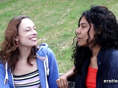 Leie, Arsch, Verrückt, Schwarz, Interrassisch, Im freien, Rotschopf, Titten