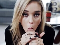 Blondine, Blasen, Kehlenfick, Handjob, Hd, Lingerie, Pov, Titten