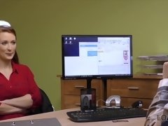 Médecin, Argent, Bureau, Rousse roux, Adolescente