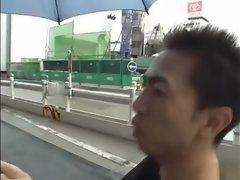 Asiatisch, Grosse titten, Blasen, Japanische massage, Milf, Im freien