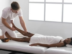 Culo, Morena, Ébano, Pajear, Interracial, Masaje, Desnudo, Flaco