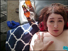 Leie, Wohlbeleibte schöne frauen, Blasen, Spermaladung, Aufs gesicht abspritzen, Selbstgemacht, Realität, Rotschopf