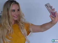 Tetas grandes, Rubia, Masturbación, Tetas naturales, Coño, Solo, Adolescente, Tetas