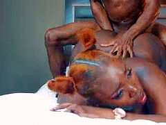 Enthousiasteling, Grote lul, Zwart, Pijpbeurt, Sperma shot, Zwart, Slet