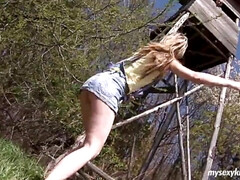 Lovely wench sensational outdoor adult clip