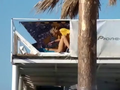 Leie, Strand, Braunhaarige, Selbstgemacht, Öffentlich, Realität, Schlafend