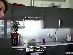 Schönheit, Blasen, Braunhaarige, Tschechisch, Hundestellung, Hd, Milf, Muschi