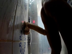 Noire, Noir ébène, Masturbation, Douche, Jouets, Webcam