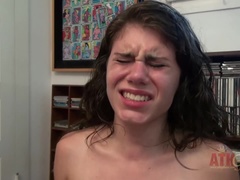 Kont, Bruinharig, Harig, Masturbatie, Slipje, Klein, Kut duiken, Tiener