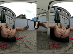 Sexy Big Ass Blonde Eva Fucks and Fingers Her Shaved Chubby pussy Hard And Deep Outdoors - Vr porn