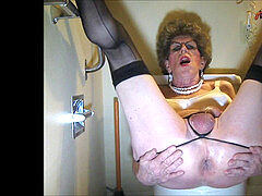 Leie, In den arsch, Lingerie, Masturbation, Transfrau, Solo, Strümpfe, Spielzeuge