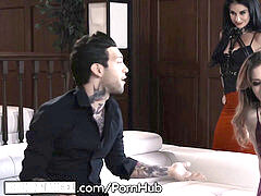 Joanna Angel & Small Hands Have naughty sex With doll from Bar