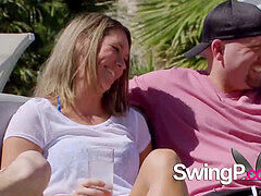 Mamada, Grupo, Madres para coger, Orgía, Piscina, Público, Realidad, Trio