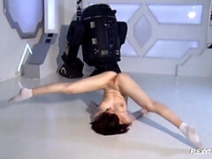 Femelle, Gym, Nue à poil, Chatte, Russe, Rasée, Adolescente, Nénés