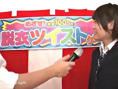 Asiático, Chica, Mamada, Corridas, Japonés, Bragas, Uniforme