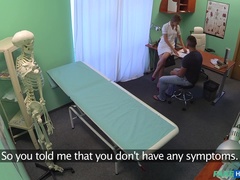 Engañando, Médico, Estilo perrito, Enfermera, Oficina, Coño, Uniforme, Voyeur