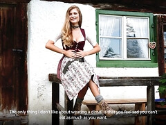 Mooi, Grote kont, Grote mammen, Blond, Vrouw, Tepels, Buiten, Alleen