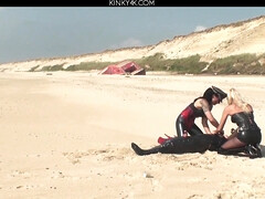 Clingfilm Fun On The Beach