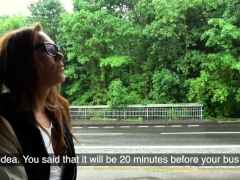 Public Agent Horny tattooed minx bent over