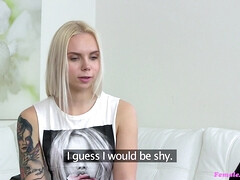 Lesbian Porn Casting for Tattooed Blondie