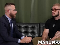 Arschlecken, Grosser schwanz, Blasen, Schwanz, Schmuddelige sprache, Schwul, Brille, Wichsen