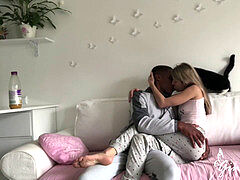 Perfect body, perfect natural tits, black and white