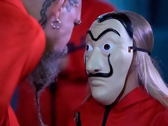 Жопа, Блондинки, Минет, Собачьи, Двойное проникновение, Два парня и девушка, Чулки, Втроем