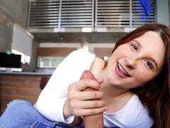 Bess Breast devours cock in energized home POV