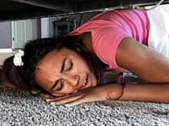 Slutty toned hottie Little Squirtles rides on a long penis in POV