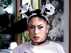 Leie, Grosser arsch, Grosser schwanz, Blasen, Hundestellung, Hardcore, Latina, Strümpfe