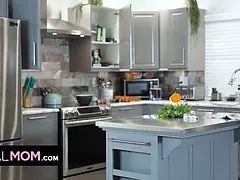 Lucky Stepson trades his busty stepmom for anal cleaning and hot sex