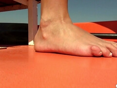 Boat Bang - very busty Czech babe Nikol takes cash for sex on boat - big natural tits