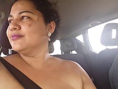 Auto, Im freien, Öffentlich, Ehefrau