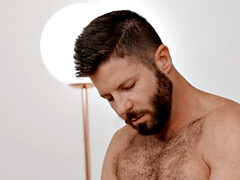 Enthousiasteling, Homo, Harig, Handbeurt, Masturbatie, Alleen, Bekijker