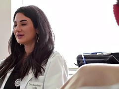 Sinful nurse watches a couple having sex in her infirmary