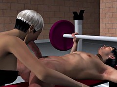 Dreidimensional, Tussi, Grosser schwanz, Ablutschen