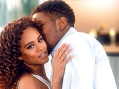 Zwart, Pijpbeurt, Bruinharig, Hondjeshouding, Zoenen, Geschoren, Tiener, Tieten likken