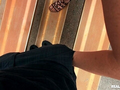 Américain, Cul, Dingue, Queue, Seins naturels, De plein air, Chatte, Nénés