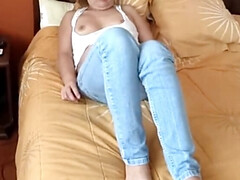 Horny Latina Mom Ardientes69 Takes Off Jeans & Panties to Masturbate - Big Ass Amateur Compilation