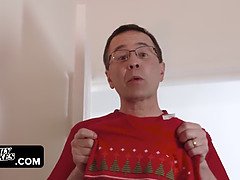 Horny Teen Rubs Stepbros Big Cock