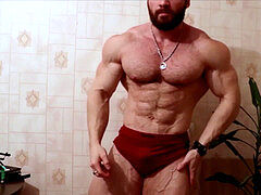 perfect hairy taut veiny muscular stud flexing great fellow best ever
