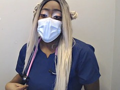 POV Role Play in English. Busty Nurse Blasian surprises you