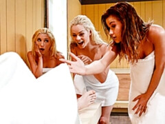 Sauna sex with teens Piper Perri, Elsa Jean, Alaina Dawson